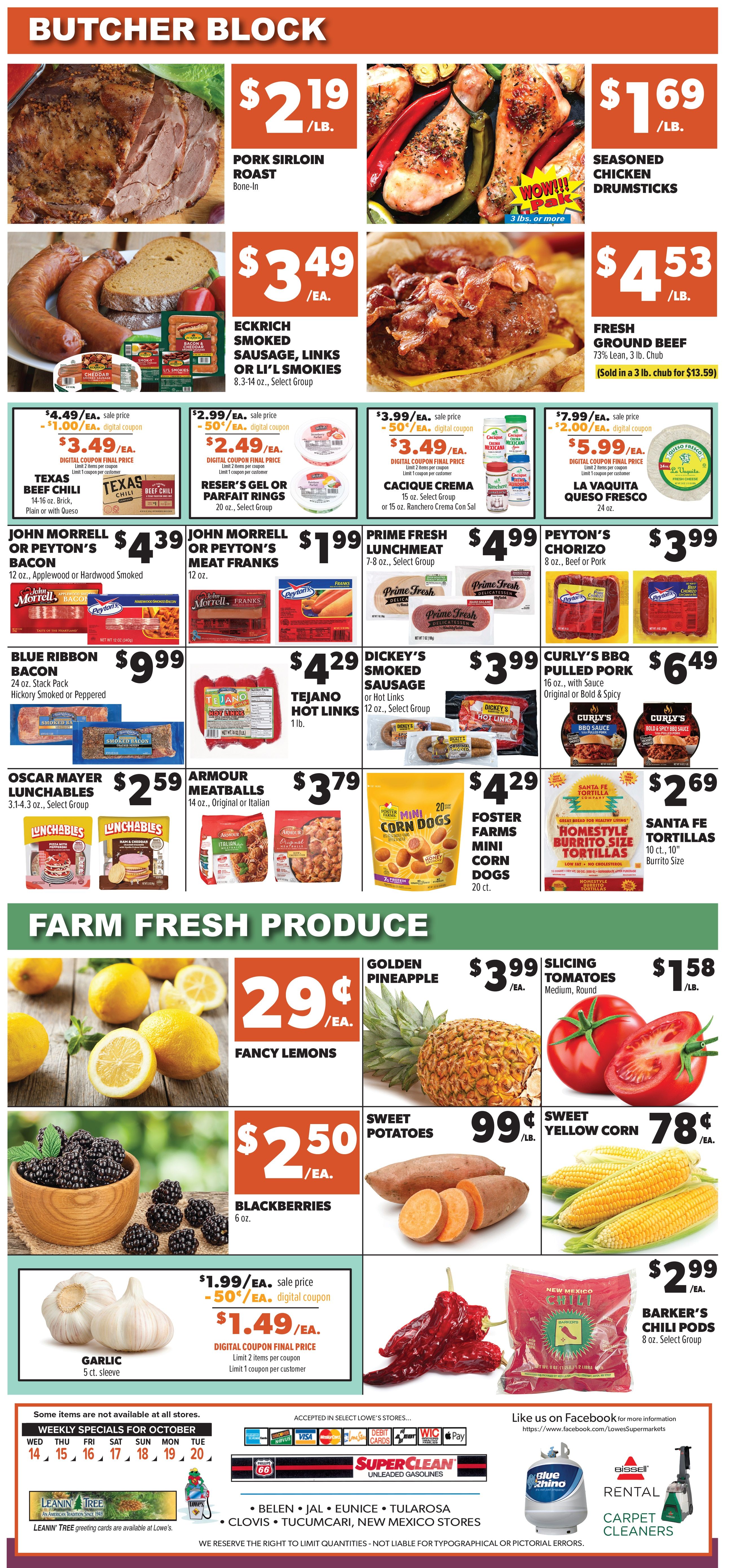 Lowe's Market (New Mexico) Weekly Ad October 14 - 20, 2026