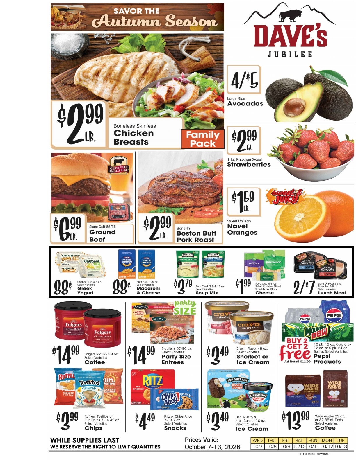 Dave's Jubilee Weekly Ad October 7 - 13, 2026