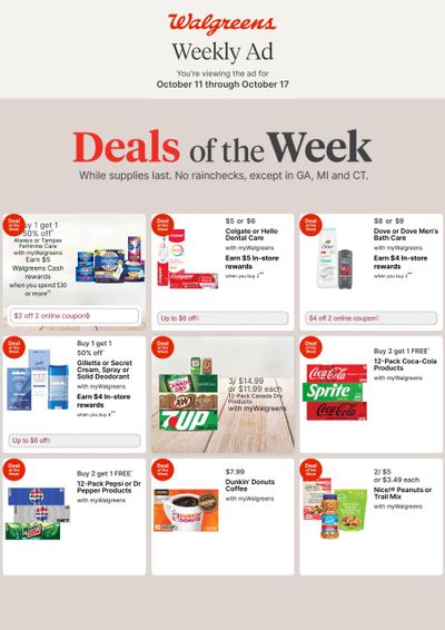 Walgreens (Deltona Area, FL) Weekly Ad October 11 - 17, 2026