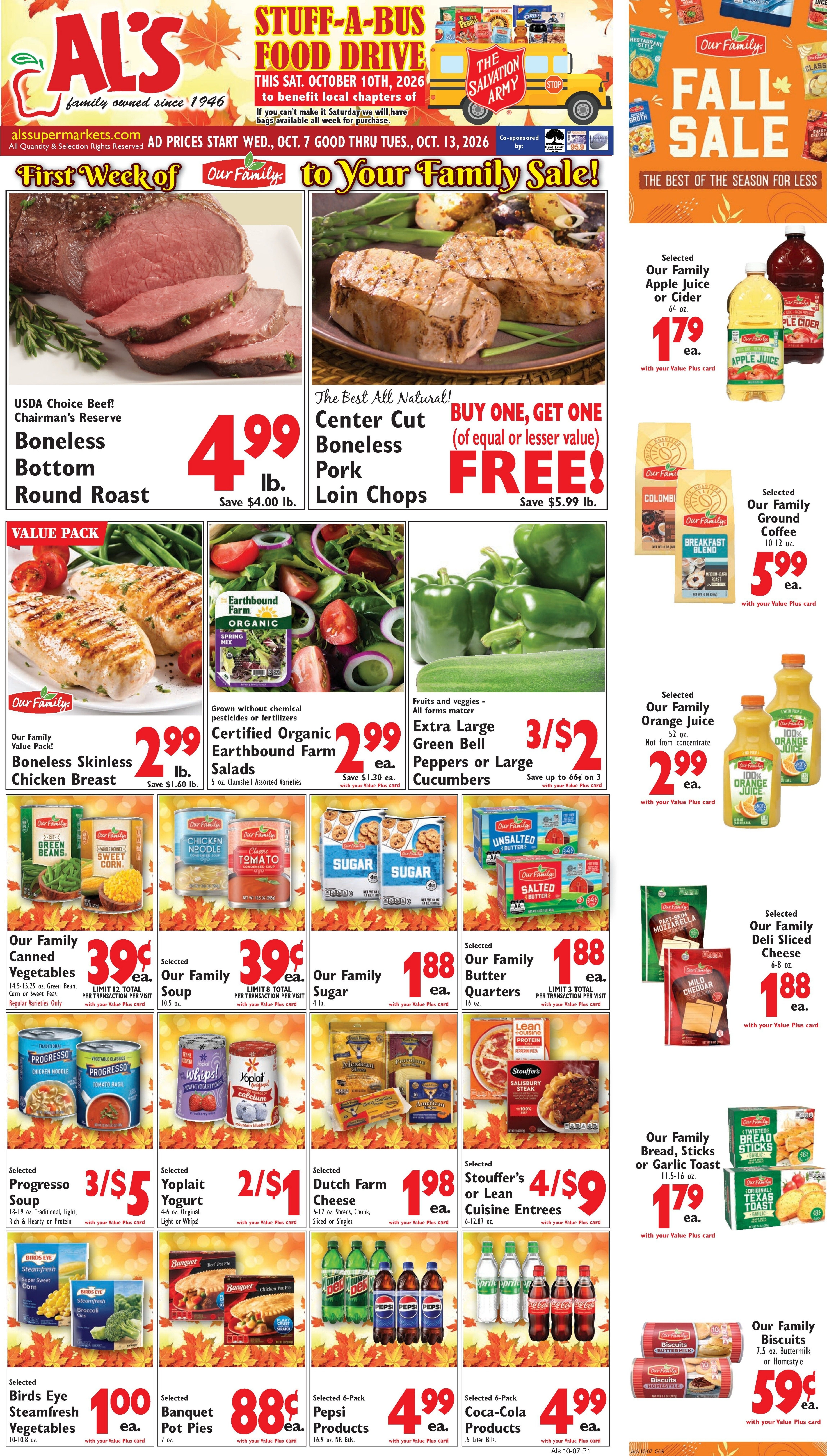 Al's Supermarket Weekly Ad October 7 - 13, 2026