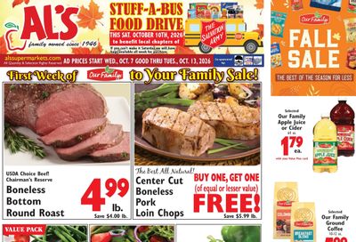 Al's Supermarket Weekly Ad October 7 - 13, 2026