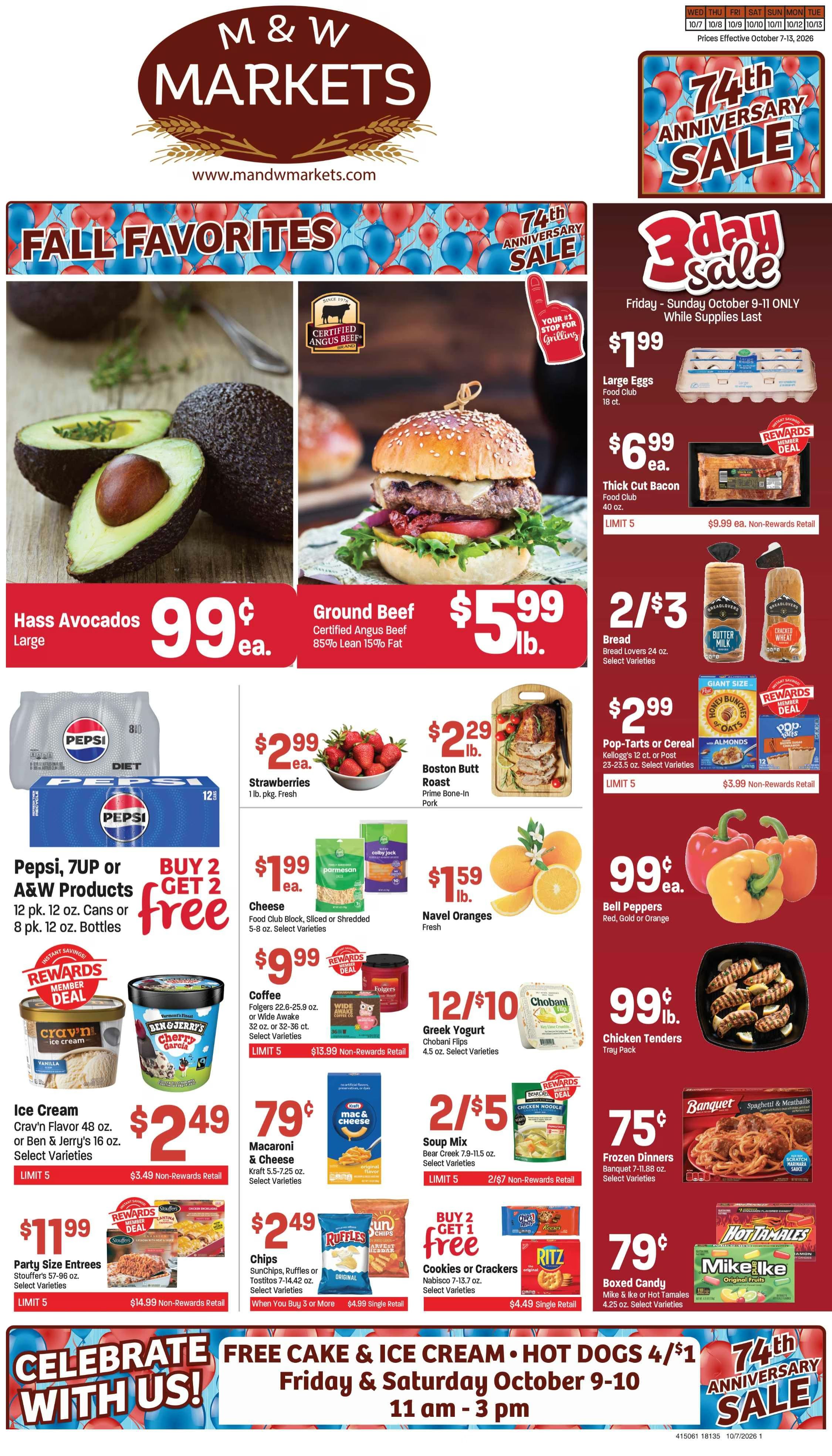 M&W Markets (Cascade, ID) Weekly Ad October 7 - 13, 2026