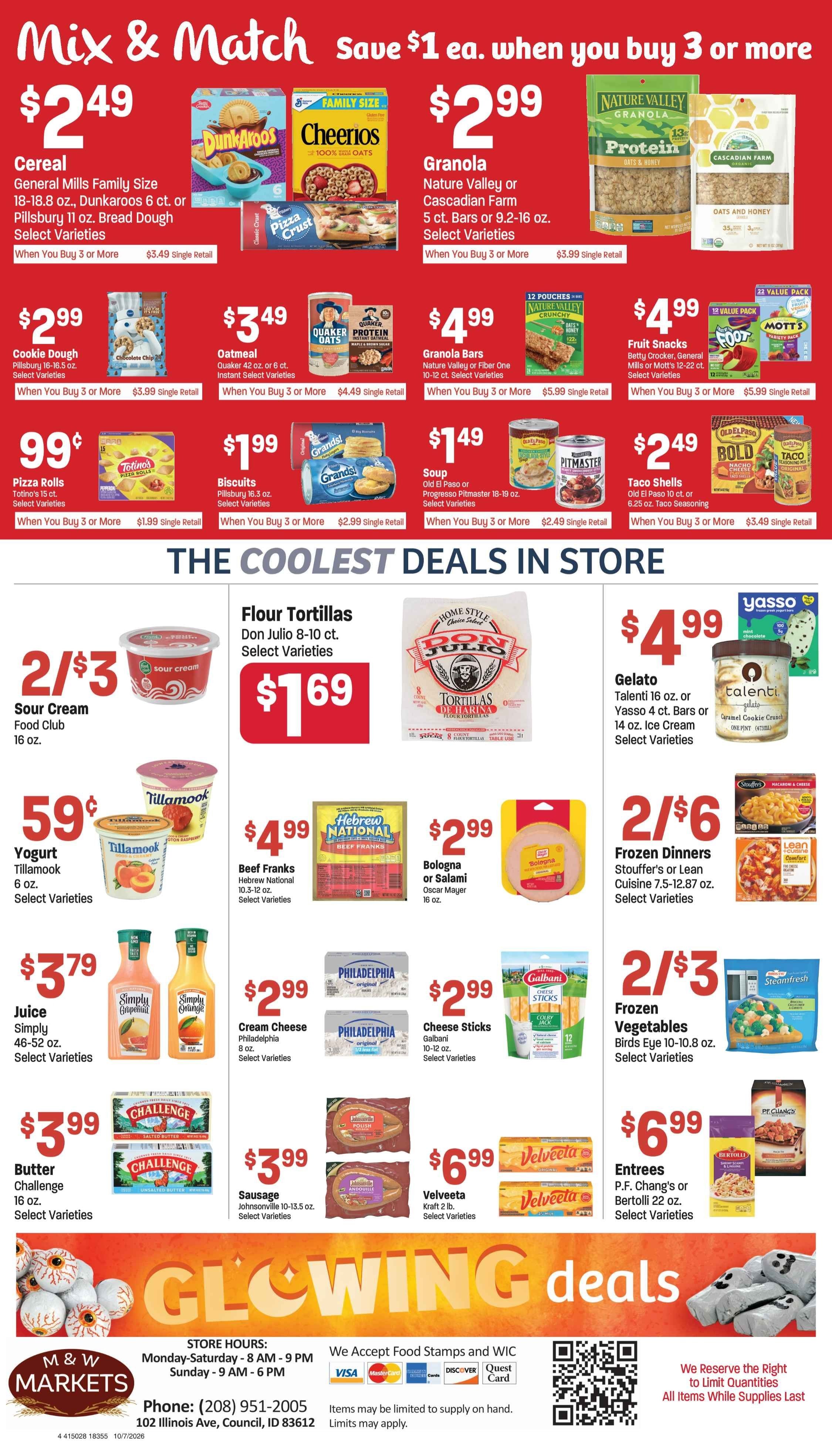 M&W Markets (Council, ID) Weekly Ad October 7 - 13, 2026