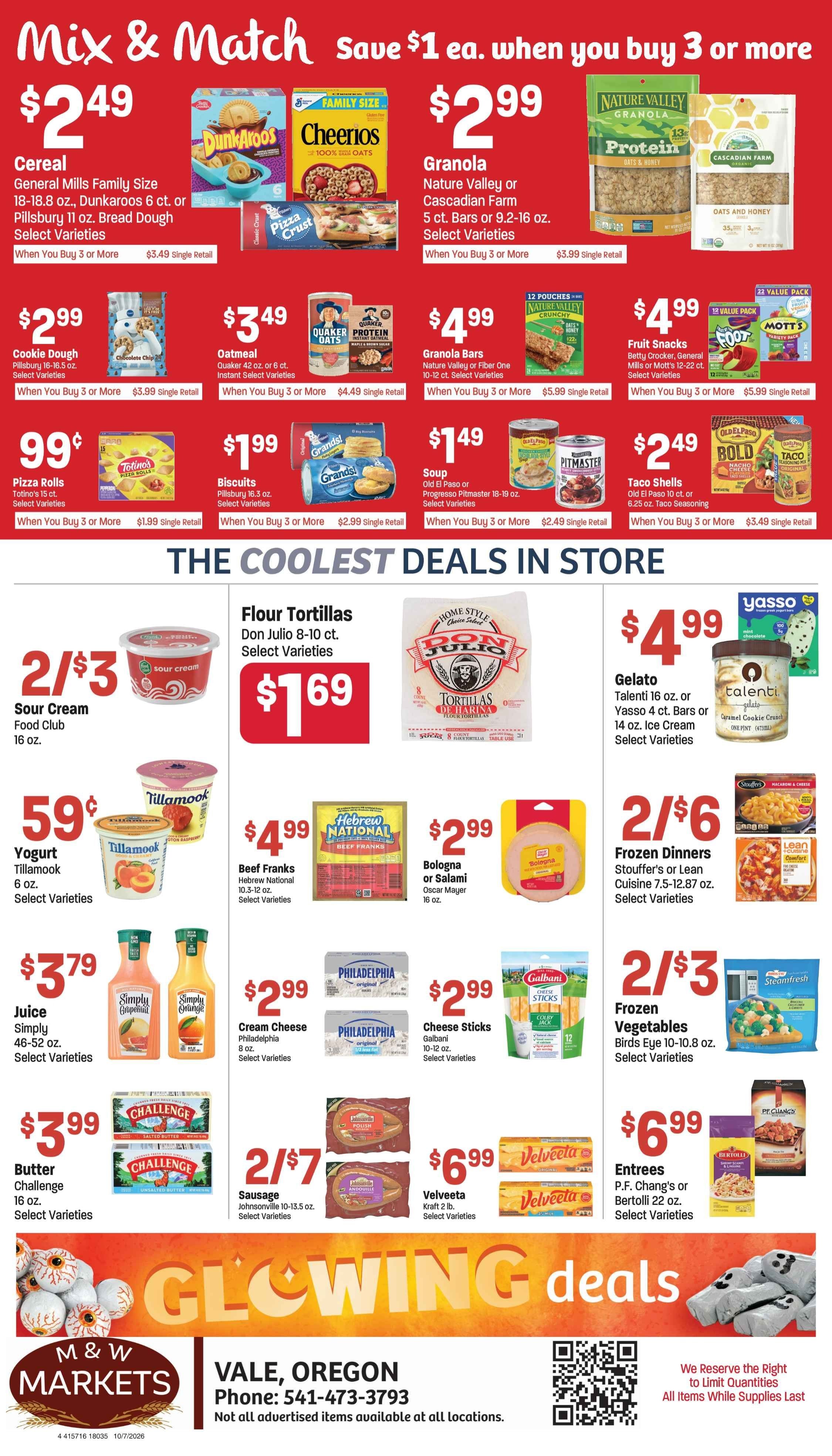 M&W Markets (Vale, OR) Weekly Ad October 6 - 13, 2026