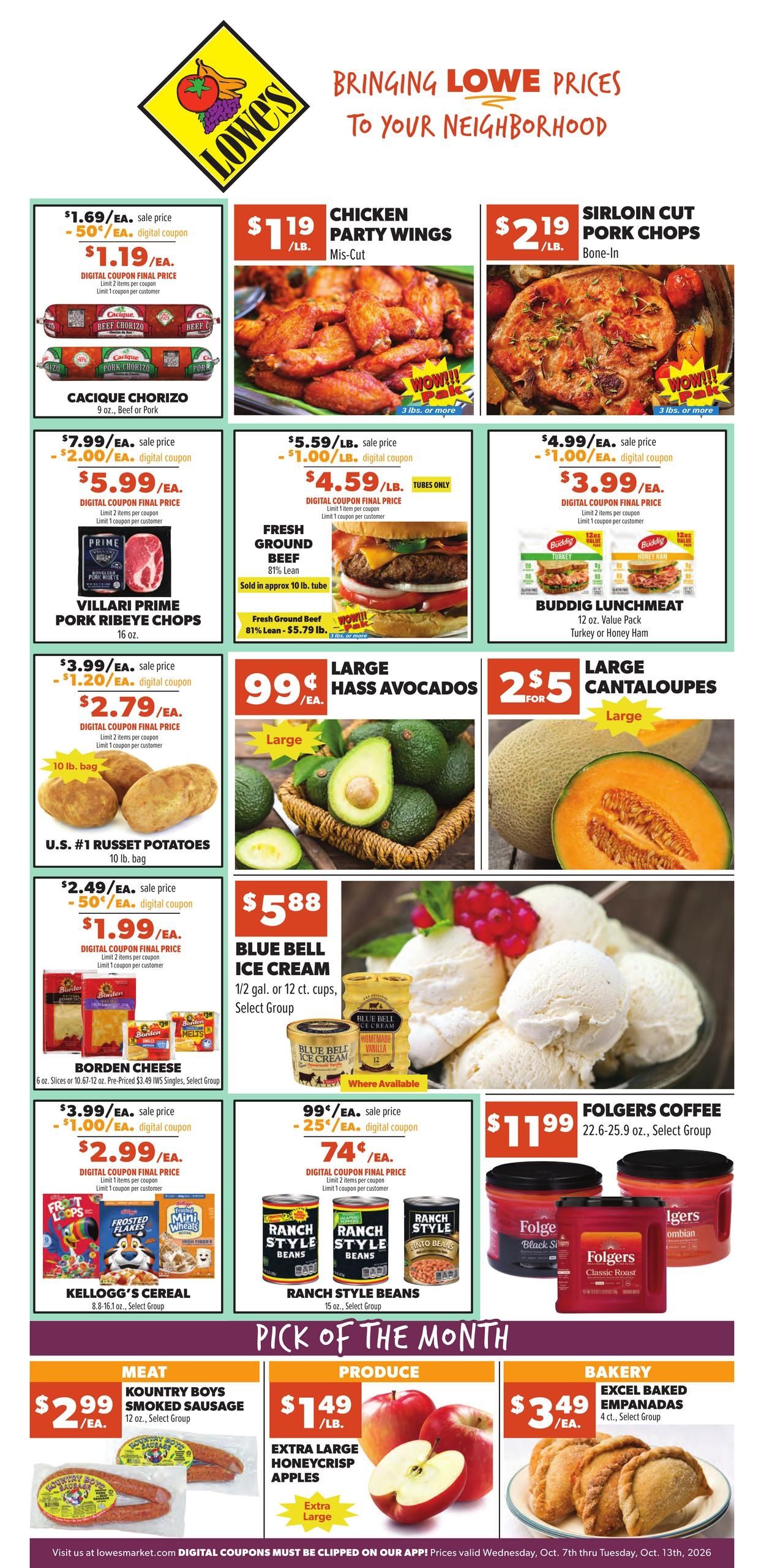 Lowe's Market (Crowell Area, TX) Weekly Ad October 7 - 13, 2026