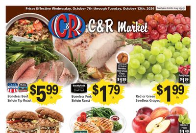 C&R Supermarkets Weekly Ad October 7 - 13, 2026
