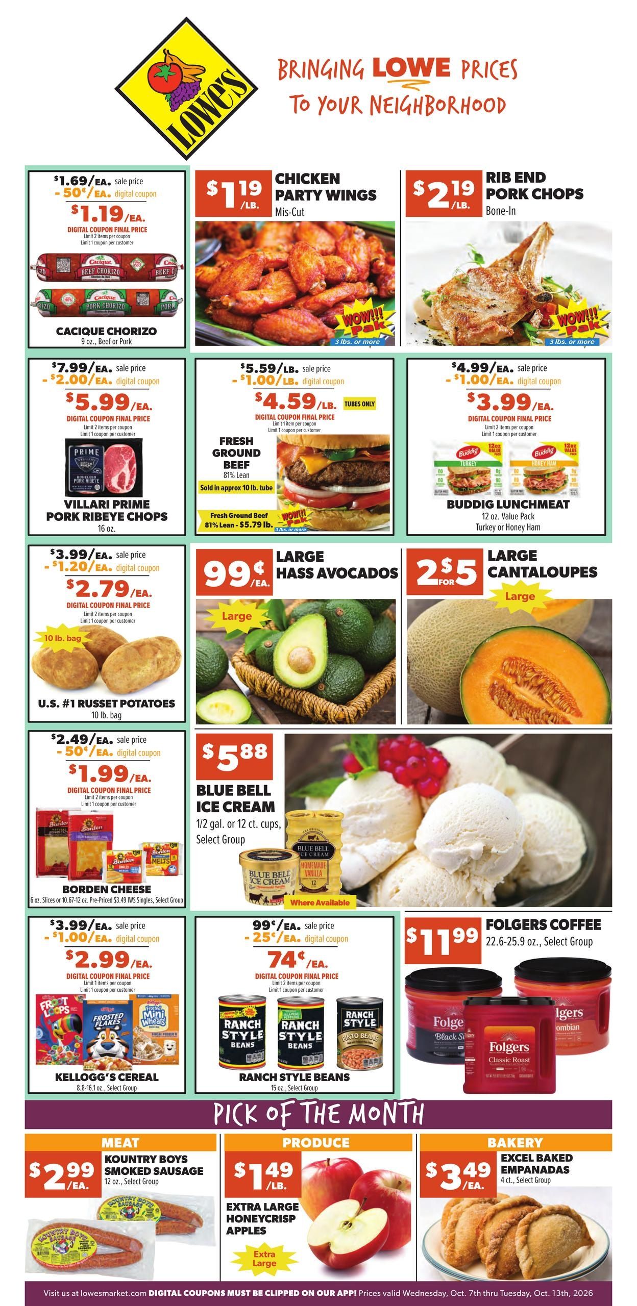 Lowe's Market (Alamogordo Area, NM) Weekly Ad October 7 - 13, 2026