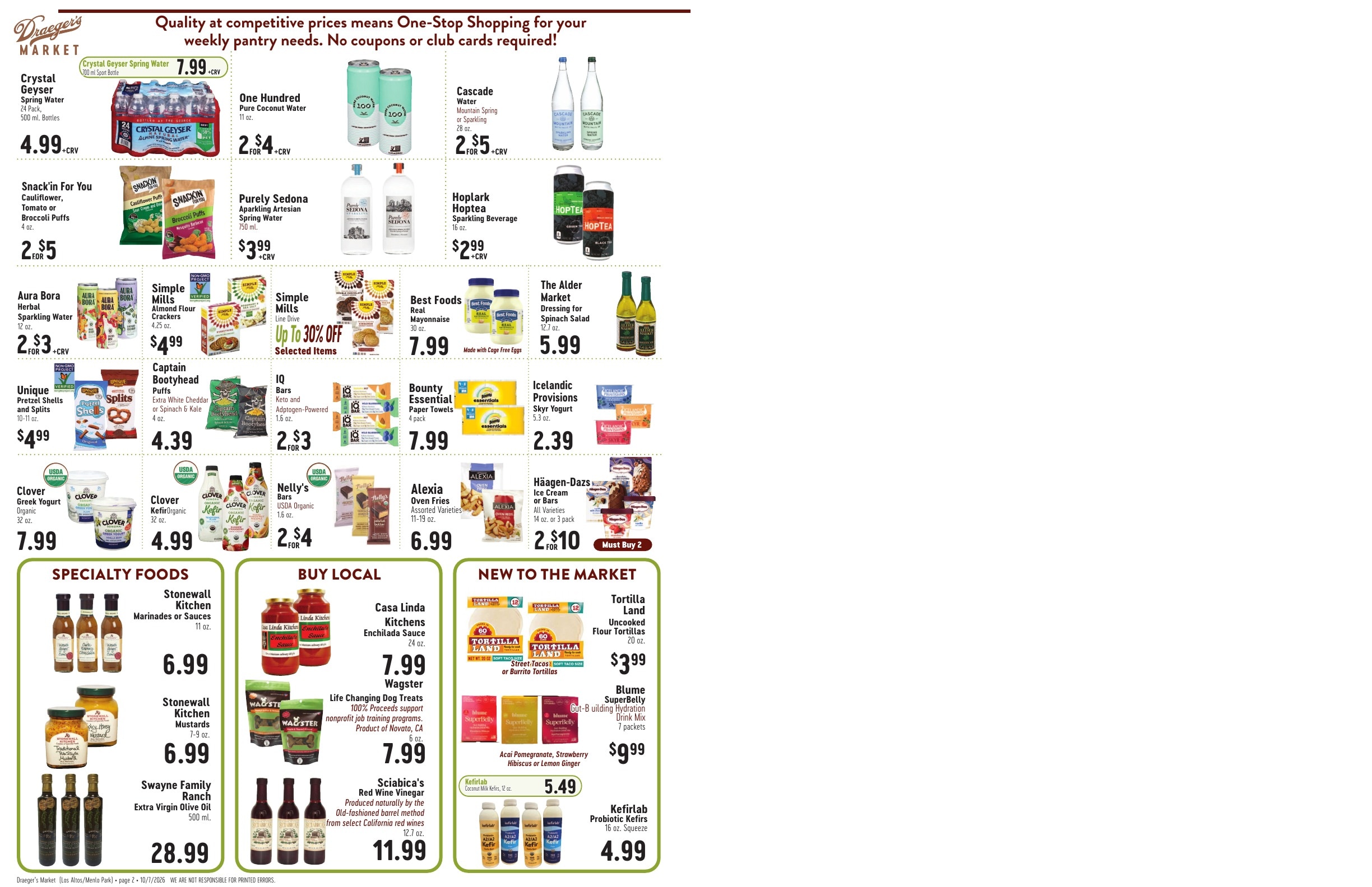 Draeger's Market Weekly Ad October 7 - 20, 2026