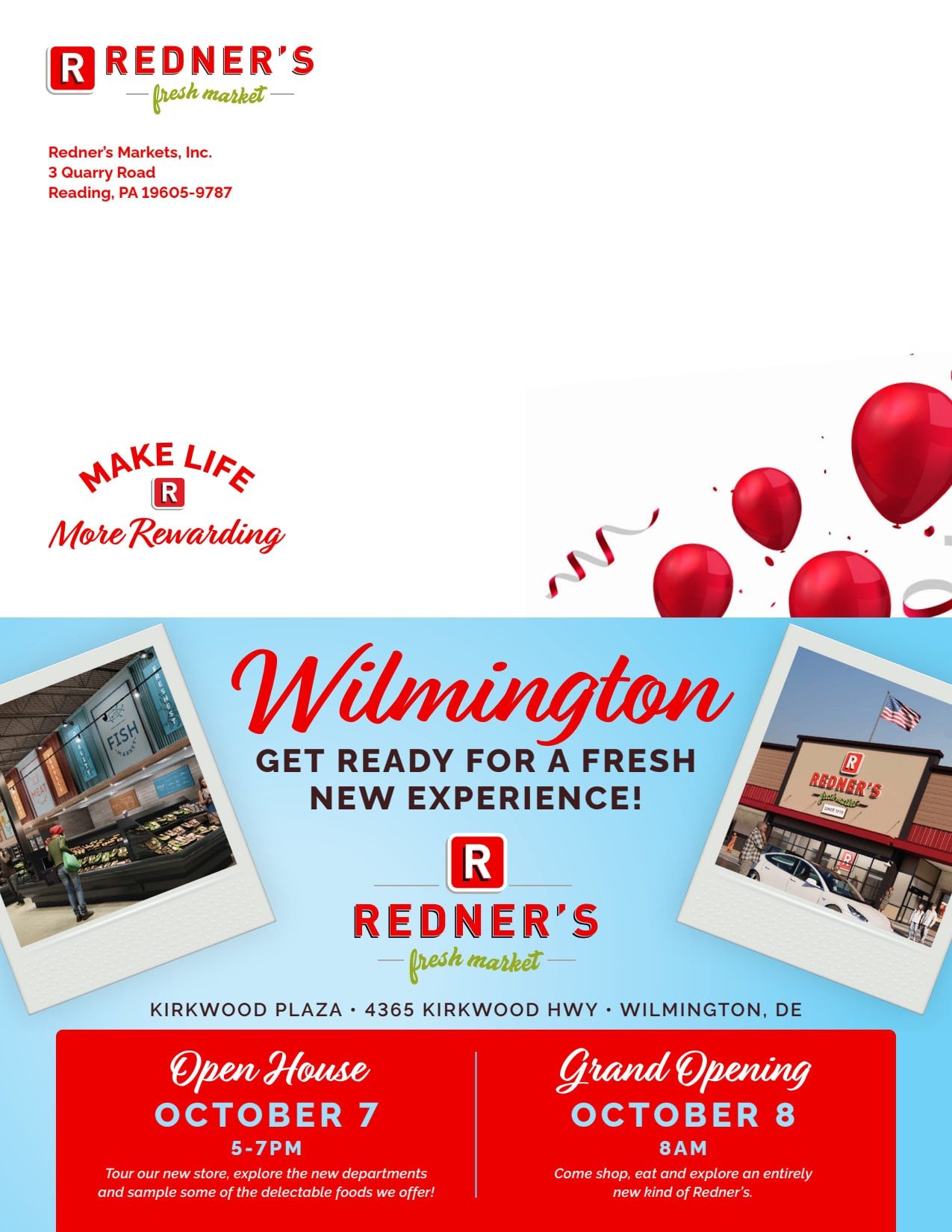 Redner's Markets (4365 Kirkwood Highway, Wilmington, DE) Weekly Ad September 25 - October 7, 2026