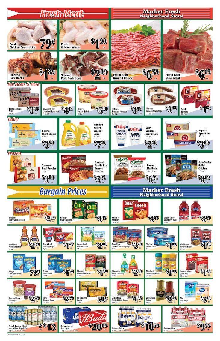 Watkins Supermarket Weekly Ad October 7 - 13, 2026