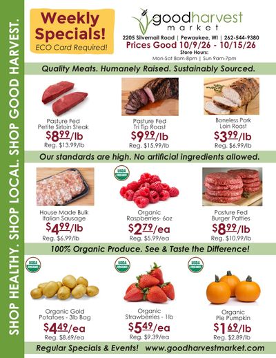 Good Harvest Market Weekly Ad October 9 - 15, 2026