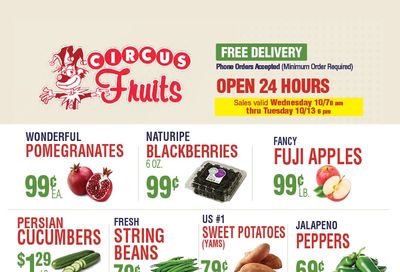 Circus Fruits (New York) Weekly Ad October 7 - 13, 2026