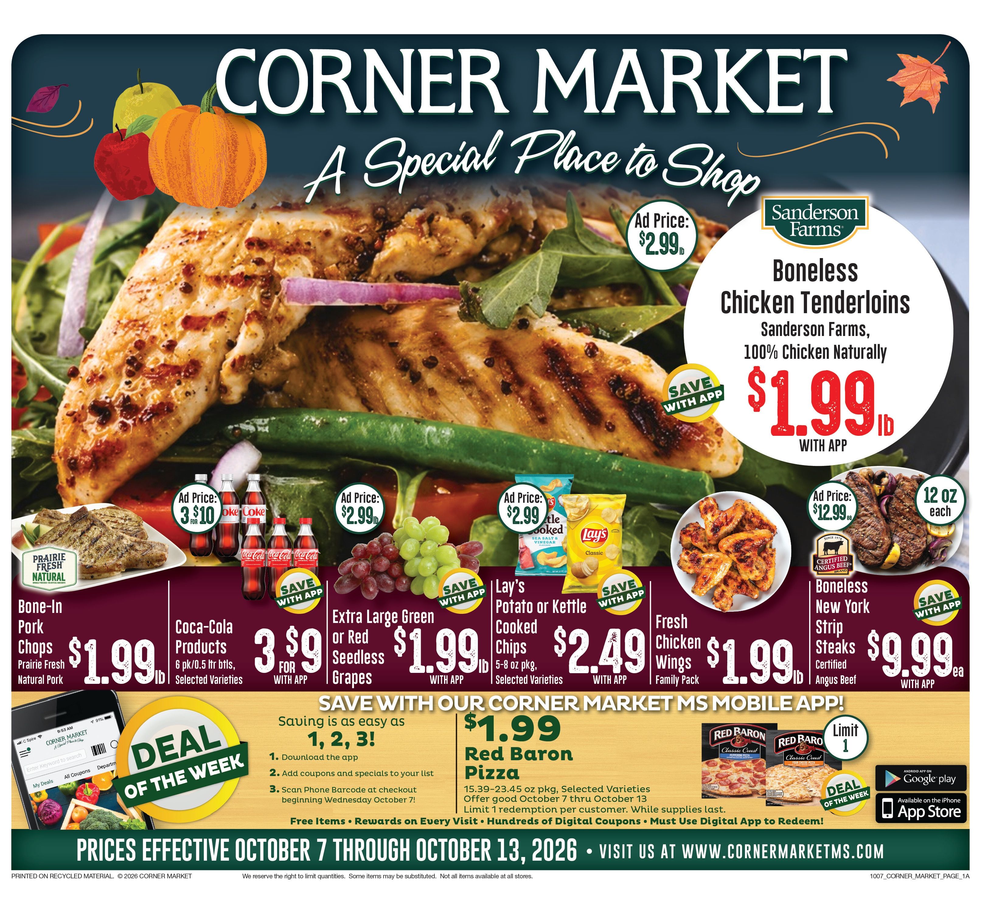 Corner Market MS (Mississippi) Weekly Ad October 7 - 13, 2026