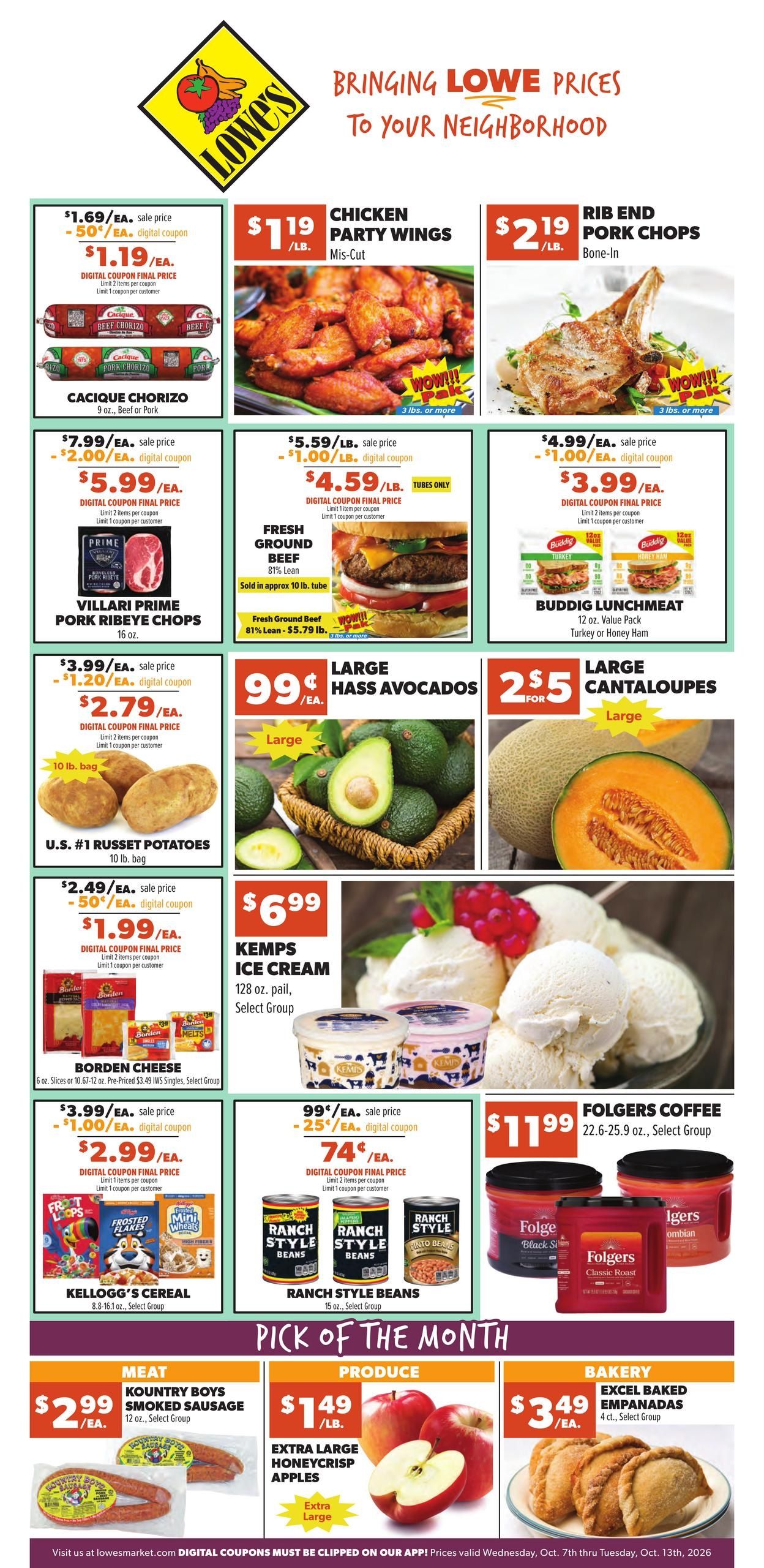 Lowe's Market (Ignacio Area, CO) Weekly Ad October 7 - 13, 2026