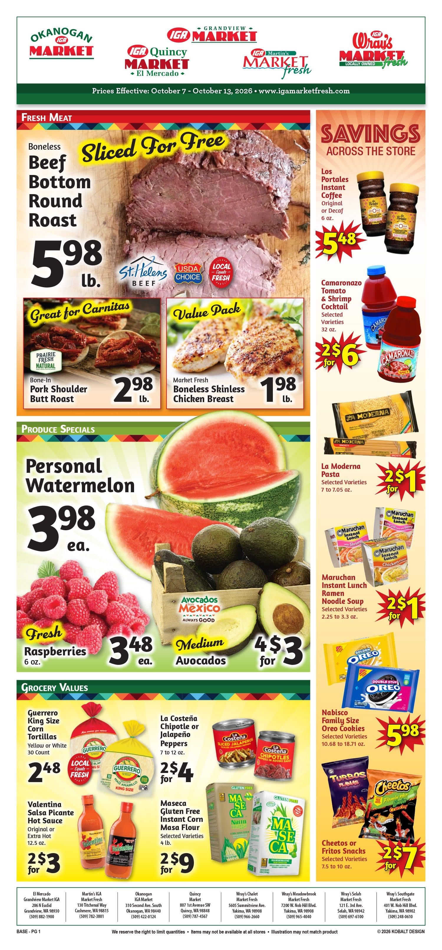 El Mercado de Grandview Weekly Ad October 7 - 13, 2026