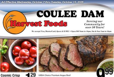 Harvest Foods (Coulee City Area, WA) Weekly Ad October 7 - 13, 2026