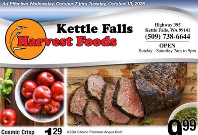 Harvest Foods (Gifford Area, WA) Weekly Ad October 7 - 13, 2026