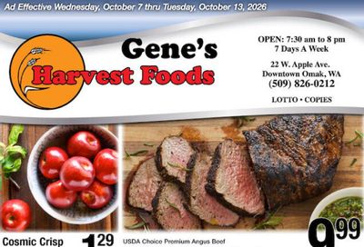 Harvest Foods (Okanogan-Tonasket Area, WA) Weekly Ad October 7 - 13, 2026