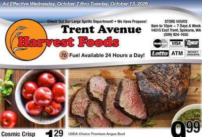 Harvest Foods (Spokane Valley Area, WA) Weekly Ad October 7 - 13, 2026