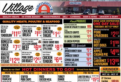 Village Food Mart Weekly Ad October 8 - 14, 2026