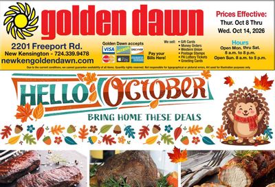 Golden Dawn Weekly Ad October 8 - 14, 2026