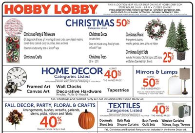 Hobby Lobby Weekly Ad October 11 - 17, 2026