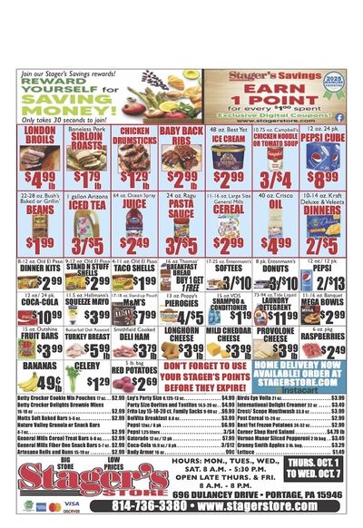 Stager's Store Weekly Ad October 8 - 14, 2026