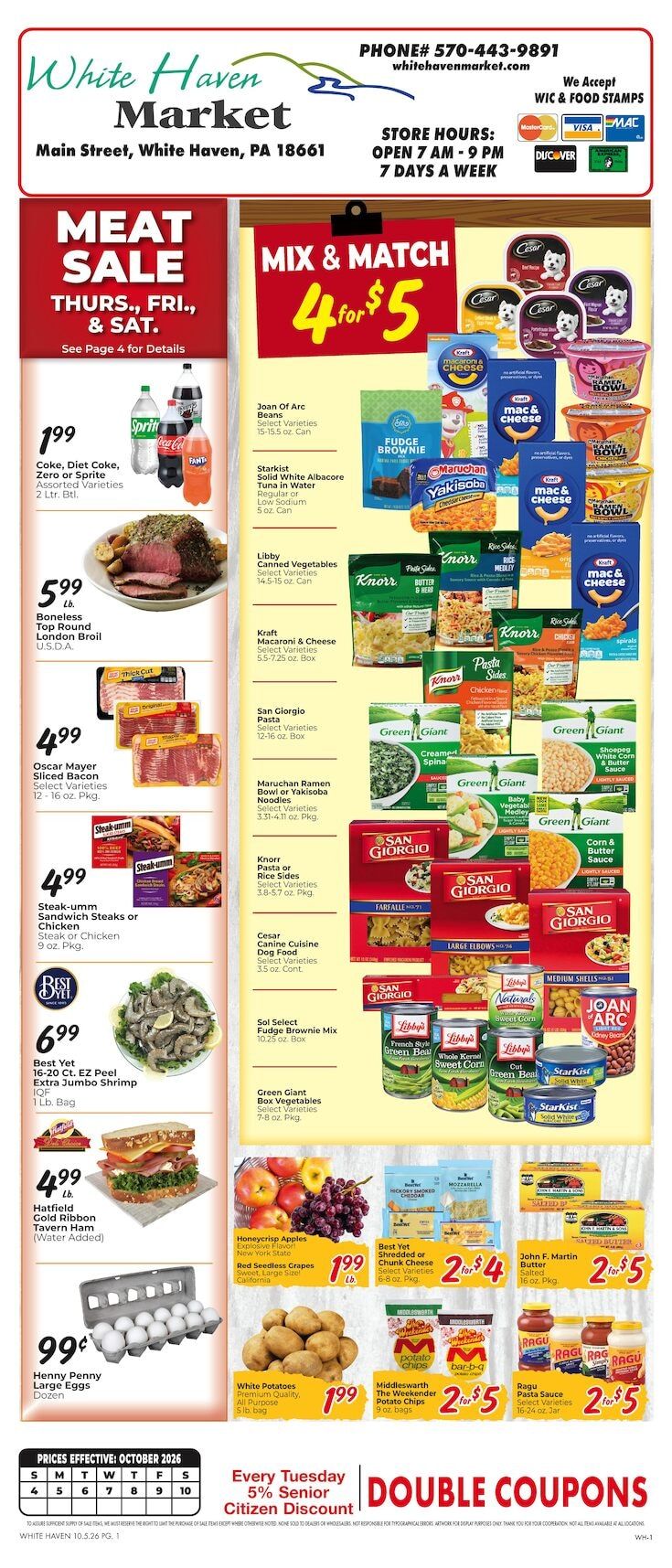 White Haven Market Weekly Ad October 8 - 14, 2026
