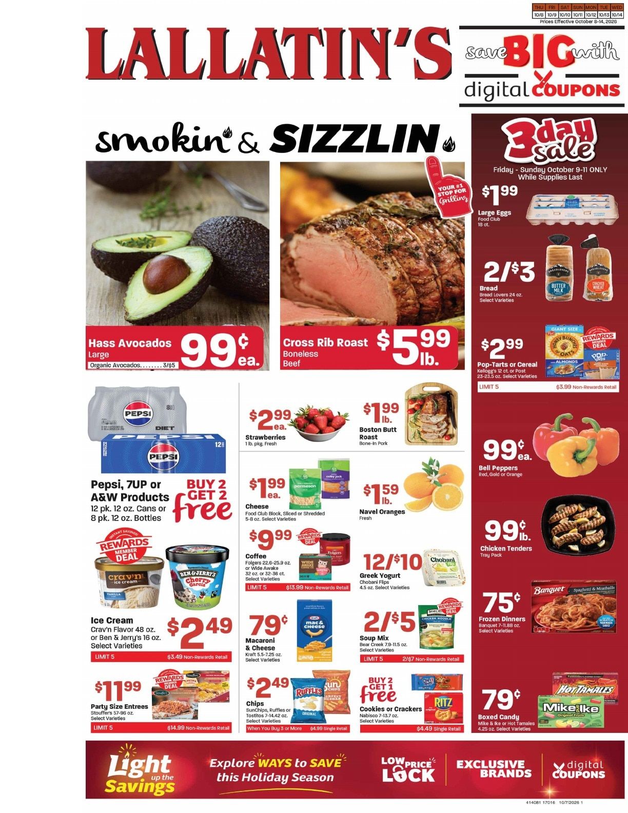 Lallatin Food Town Weekly Ad October 8 - 14, 2026