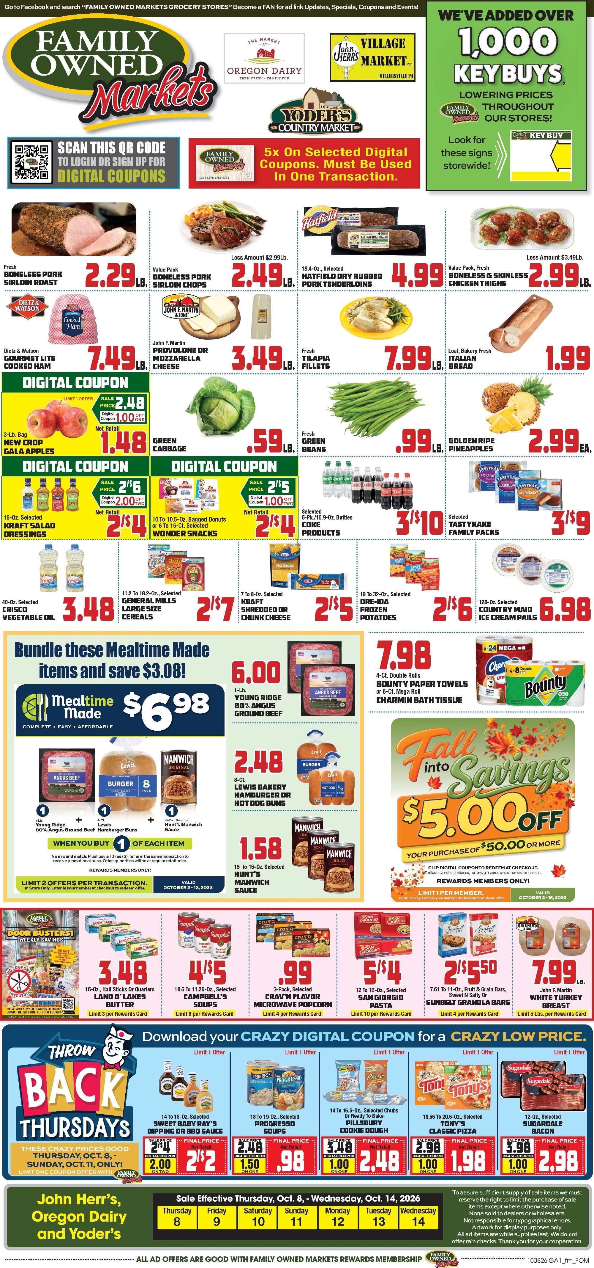John Herr's Village Market Weekly Ad October 8 - 14, 2026