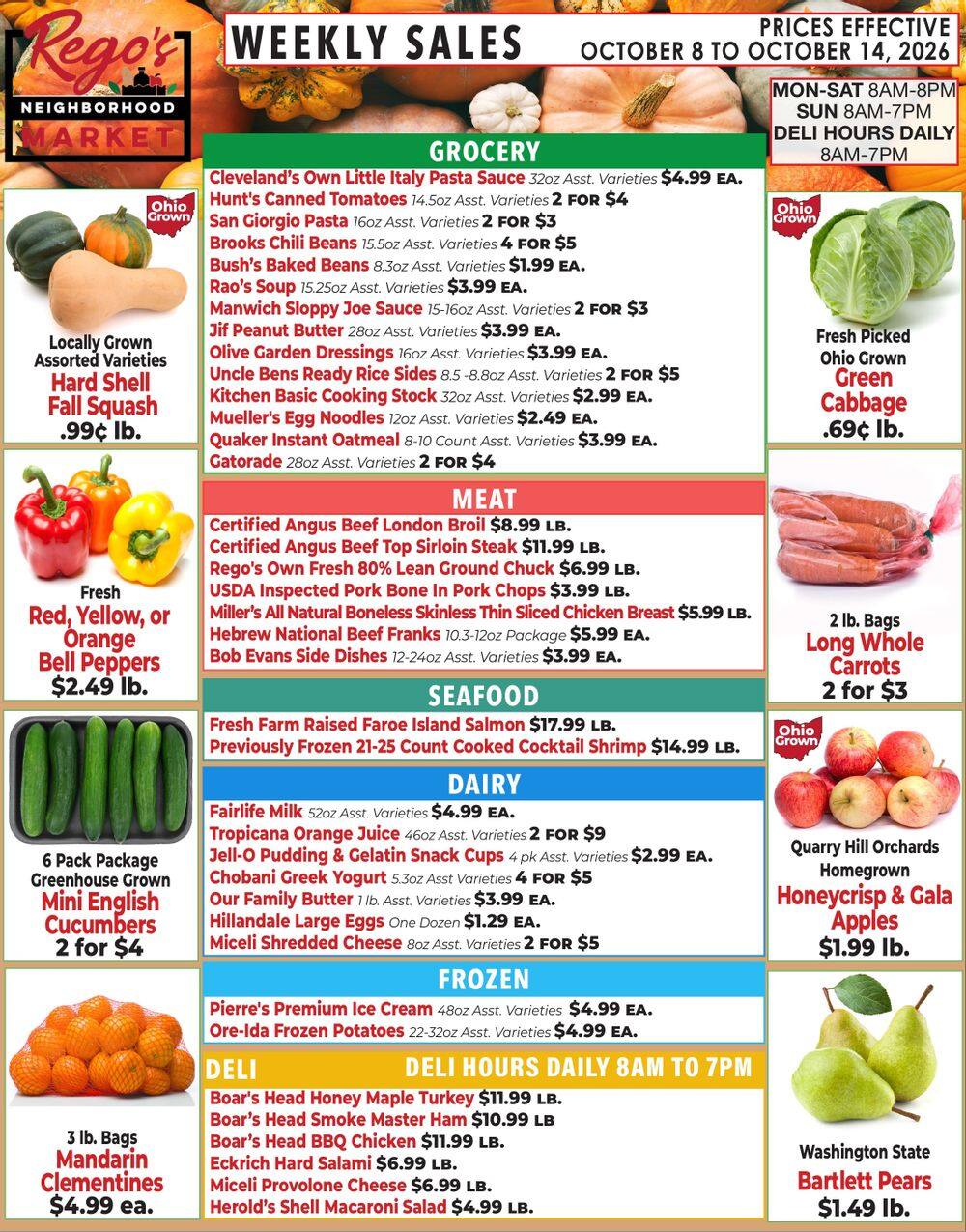 Rego's Neighborhood Market Weekly Ad October 8 - 14, 2026