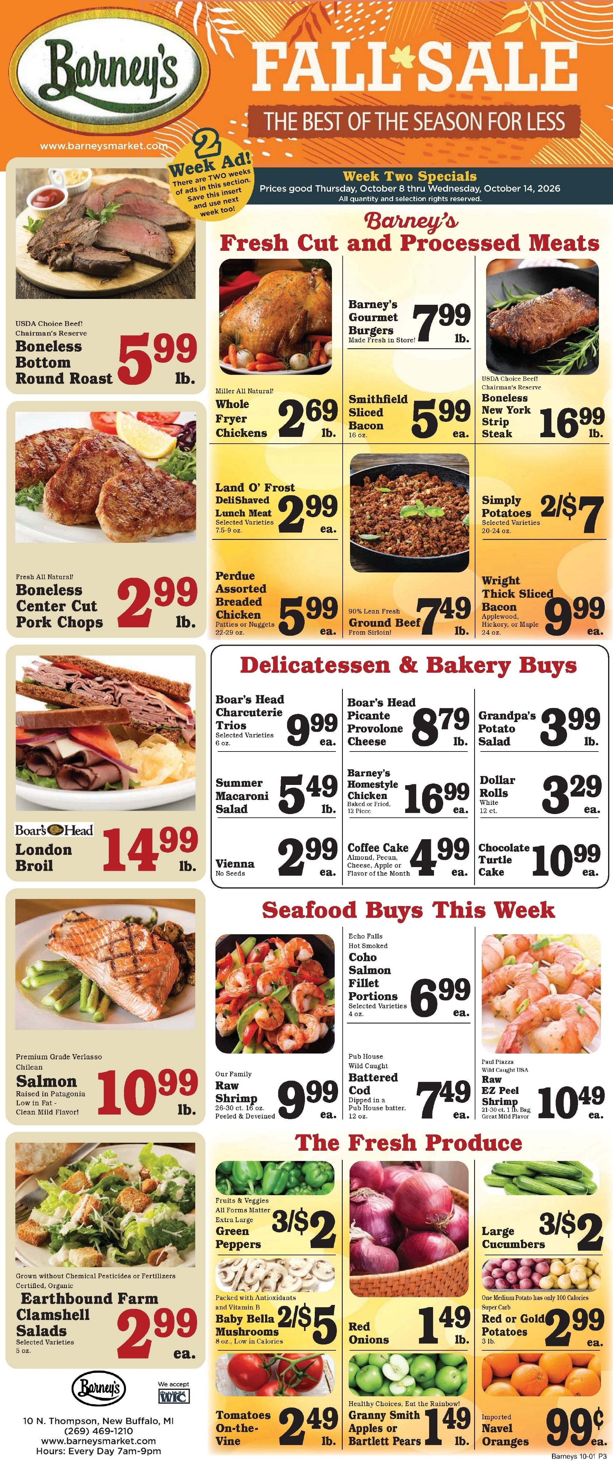 Barney's Market Weekly Ad October 8 - 14, 2026