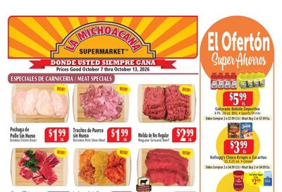 El Ahorro Supermarket (Grand Prairie Area, TX) Weekly Ad October 7 - 13, 2026