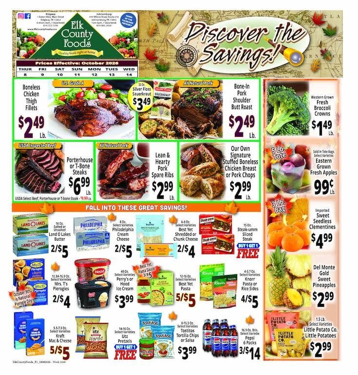 Elk County Foods Weekly Ad October 8 - 14, 2026