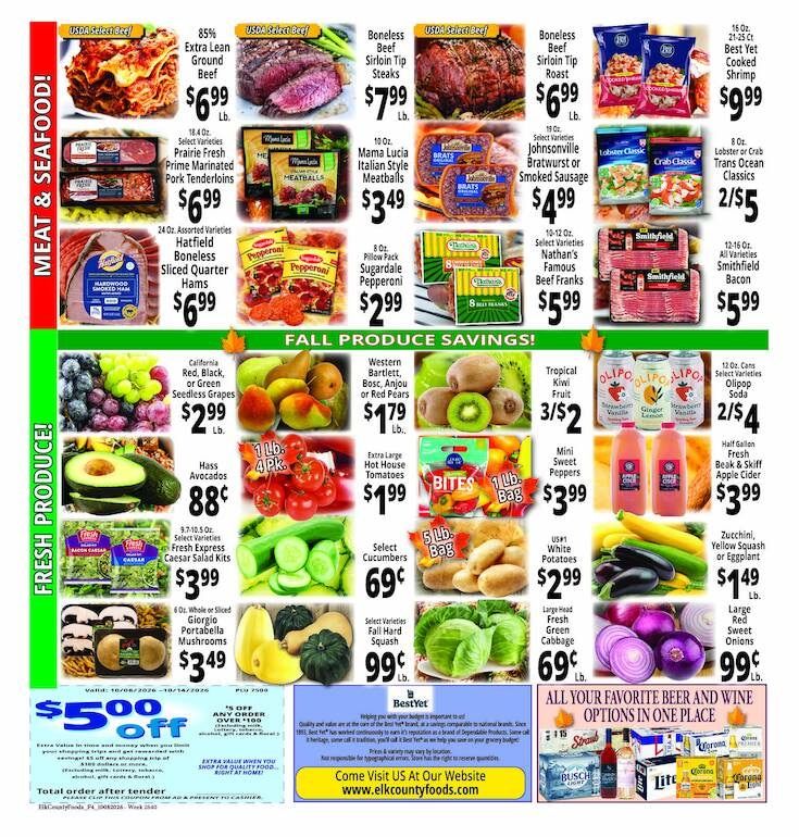 Elk County Foods Weekly Ad October 8 - 14, 2026