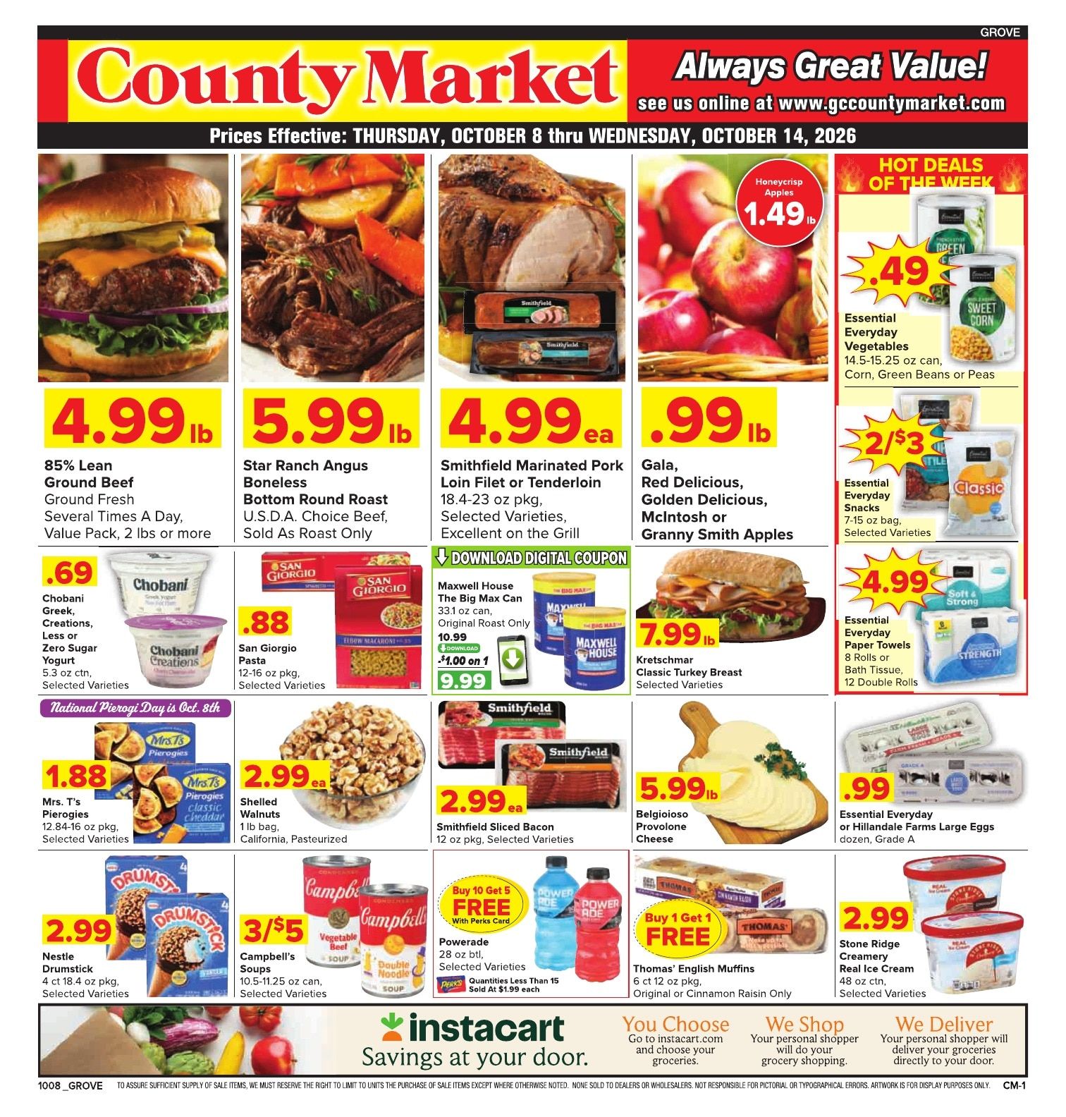 Grove City County Market Weekly Ad October 8 - 14, 2026