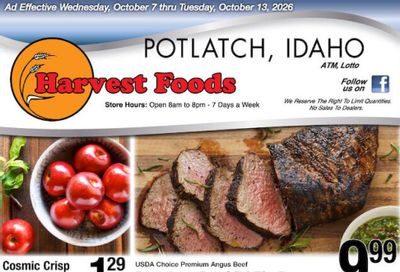 Harvest Foods (Moscow Area, ID) Weekly Ad October 7 - 13, 2026
