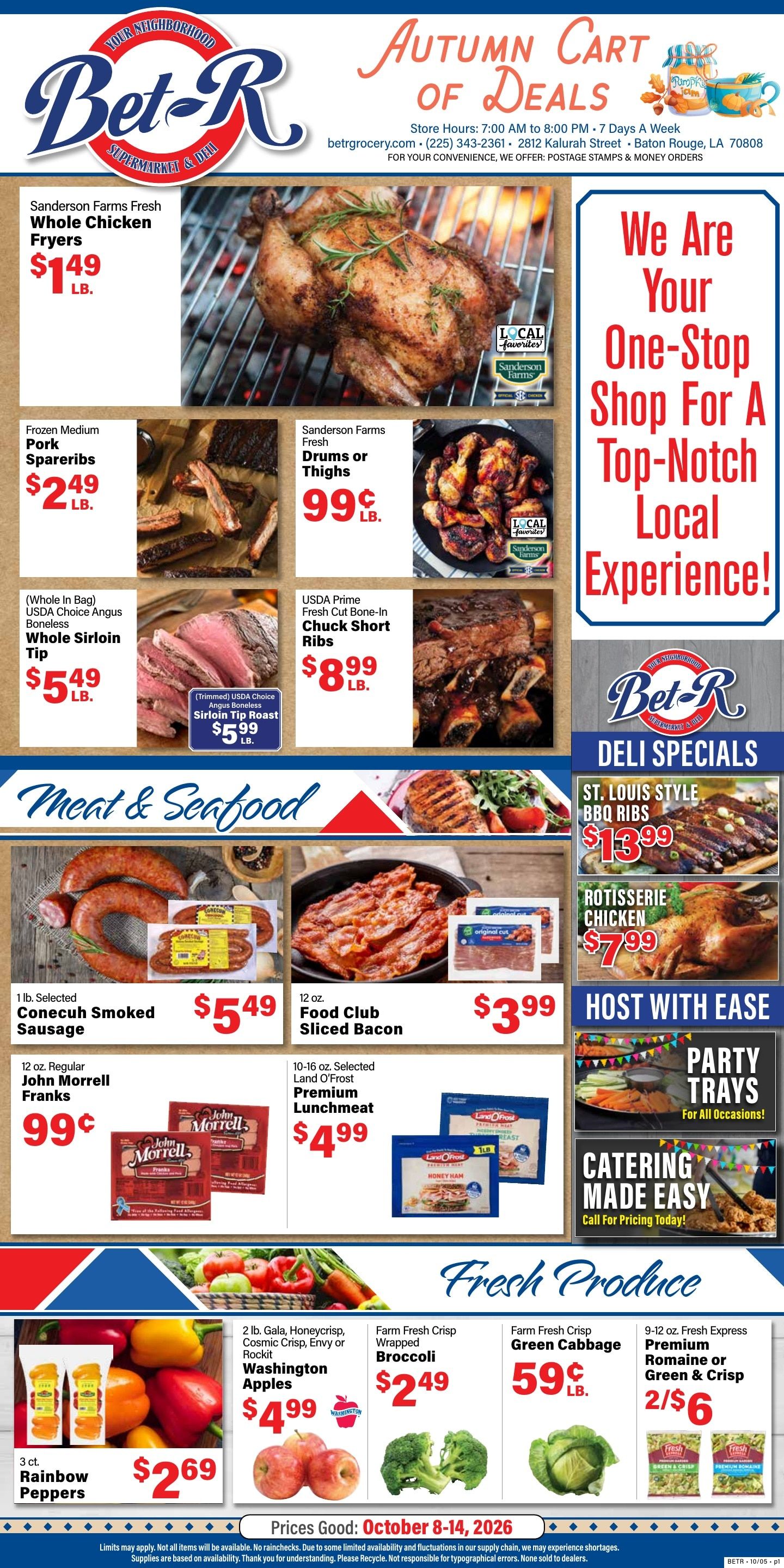 Bet-R Store Weekly Ad October 8 - 14, 2026