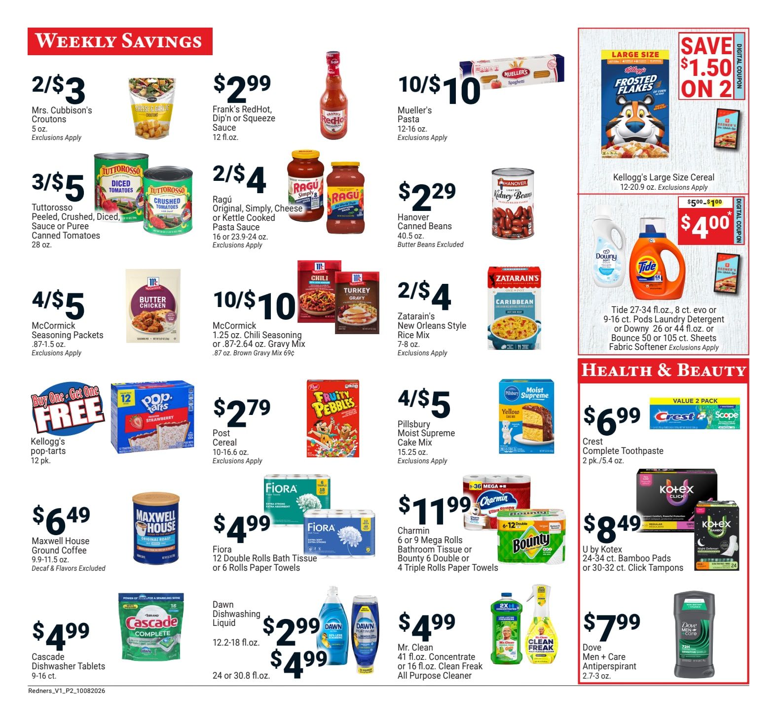 Redner's Markets (Fredericksburg and Palmyra, PA) Weekly Ad October 8 - 14, 2026