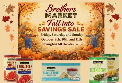 Brothers Market (Lexington, MO) 3 Day Sale Weekly Ad October 9 - 11, 2026