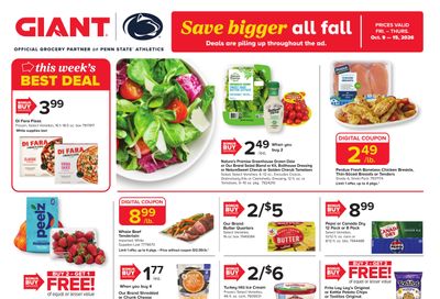 Giant Food Stores (Bellmawr Area, NJ) Weekly Ad October 9 - 15, 2026
