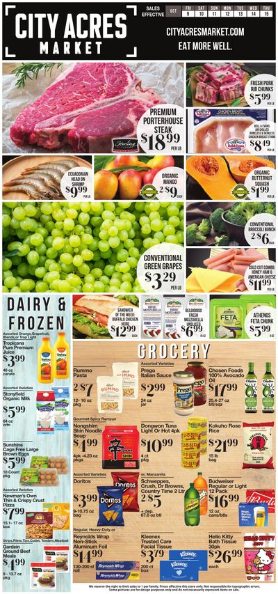 City Acres Market Weekly Ad October 8 - 14, 2026