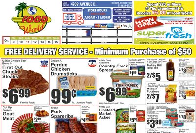 Food World Supermarket (4209 Avenue D, Brooklyn, NY) Key Food 10/09 - 10/15 Preview Weekly Ad October 9 - 15, 2026