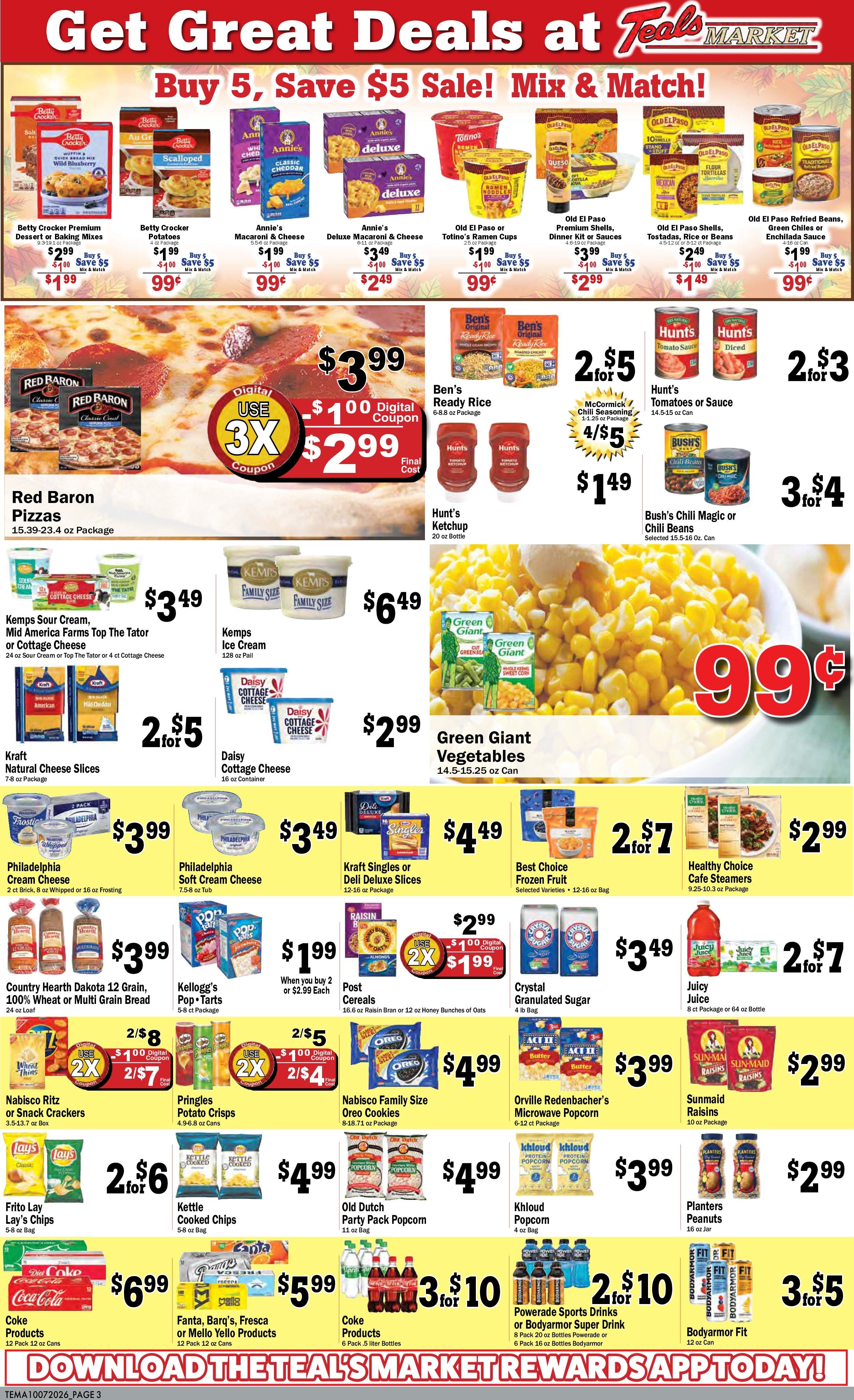 Teal's Market (Isle, Milaca and Paynesville, MN) Weekly Ad October 7 - 13, 2026