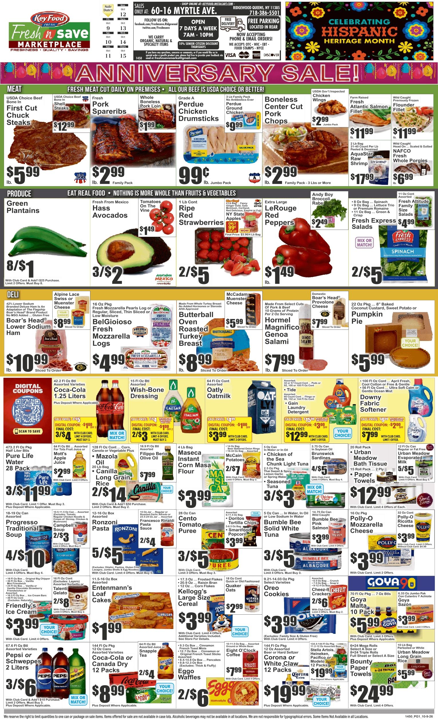 Fresh N Save Marketplace (Ridgewood, NY) Key Food 10/09 - 10/15 Preview Weekly Ad October 9 - 15, 2026