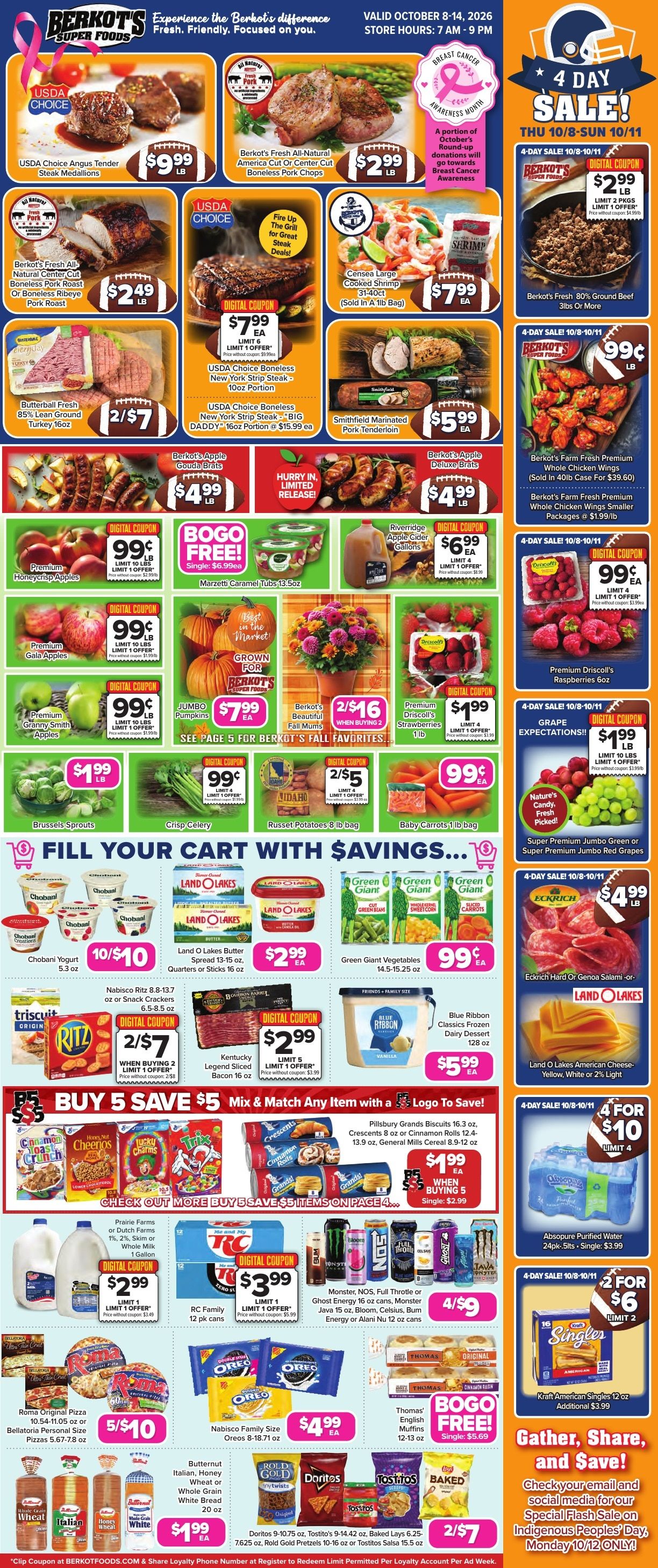 Berkot's Super Foods (Illinois) Weekly Ad October 8 - 14, 2026