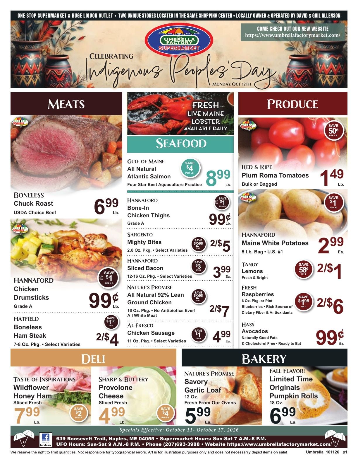 Umbrella Factory Supermarket Weekly Ad October 11 - 17, 2026