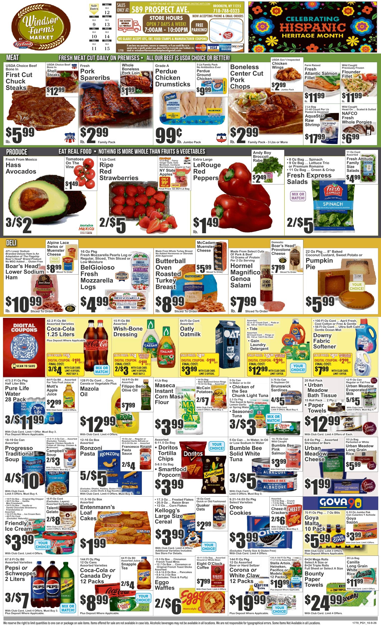 Windsor Farms Market (589 Prospect Ave., Brooklyn, NY) Key Food 10/09 - 10/15 Preview Weekly Ad October 9 - 15, 2026