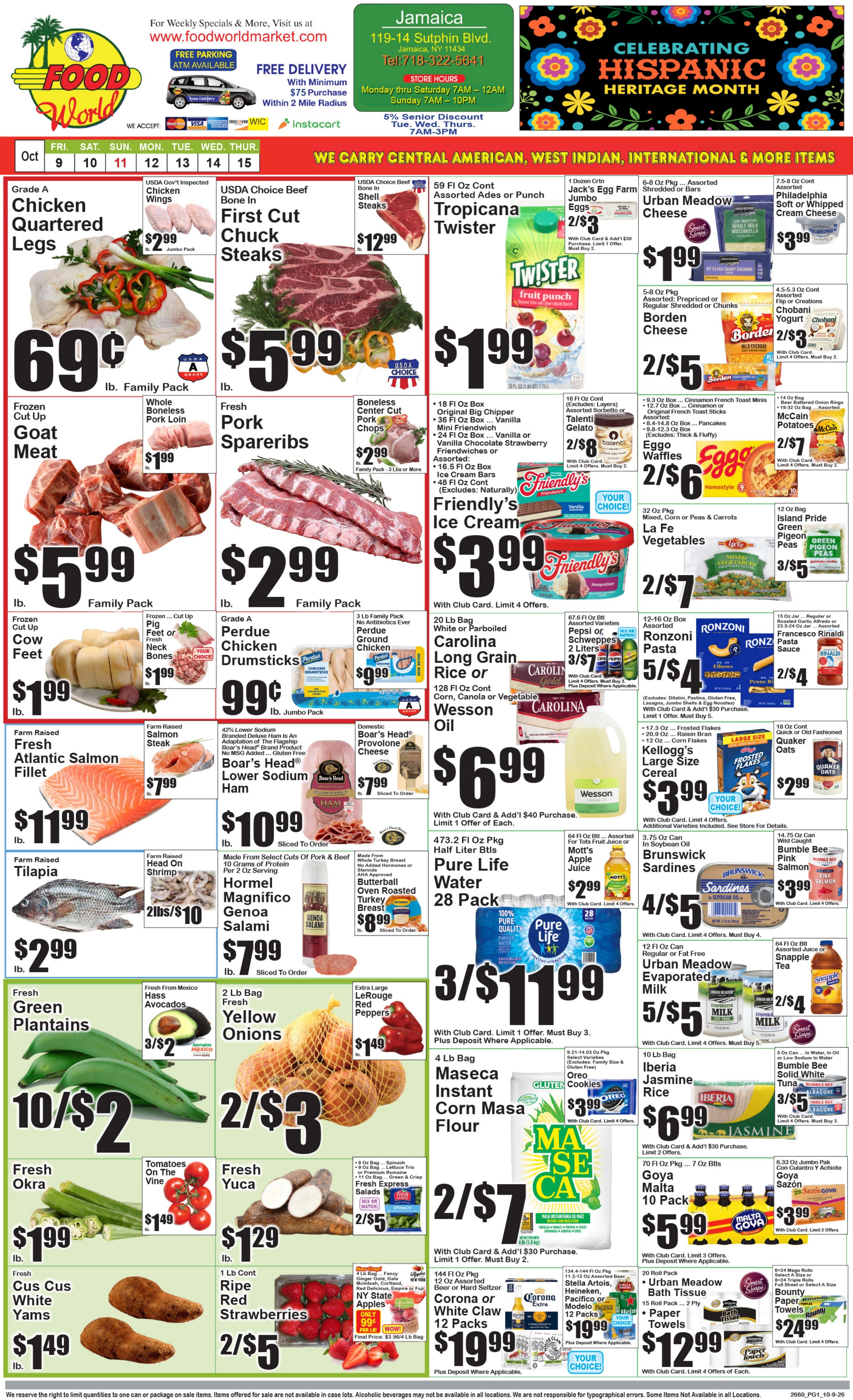 Food World Supermarket Weekly Ad October 9 - 15, 2026