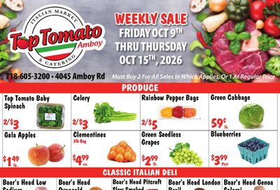 Top Tomato Amboy Weekly Ad October 9 - 15, 2026